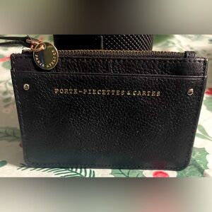 Porte-Piecettes & cartes Smooth Leather Card Zip Wallet